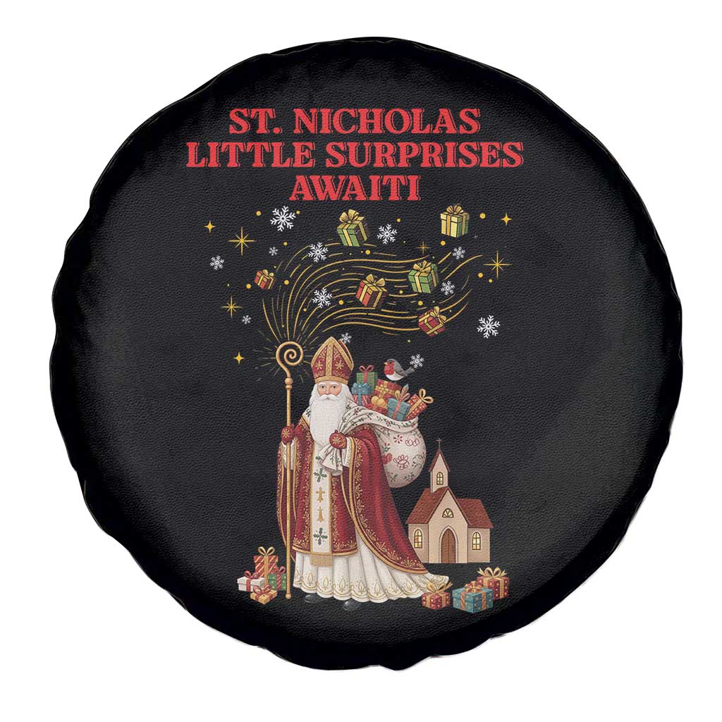 Saint Nicholas Santa Claus Christmas Spare Tire Cover Little Surprises Awaiti TS14 Print Your Wear