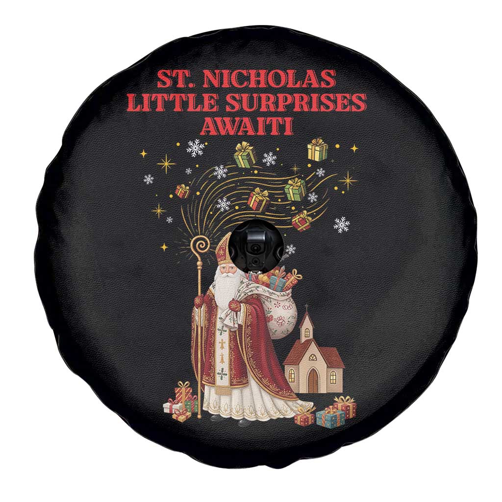 Saint Nicholas Santa Claus Christmas Spare Tire Cover Little Surprises Awaiti TS14 Print Your Wear