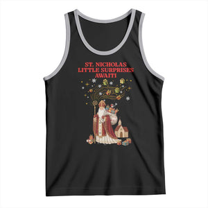 Saint Nicholas Santa Claus Christmas Tank Top Little Surprises Awaiti TS14 Black Athletic Heather Print Your Wear