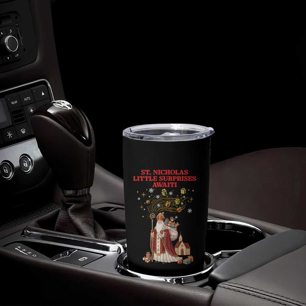 Saint Nicholas Santa Claus Christmas Tumbler Cup Little Surprises Awaiti TS14 Print Your Wear