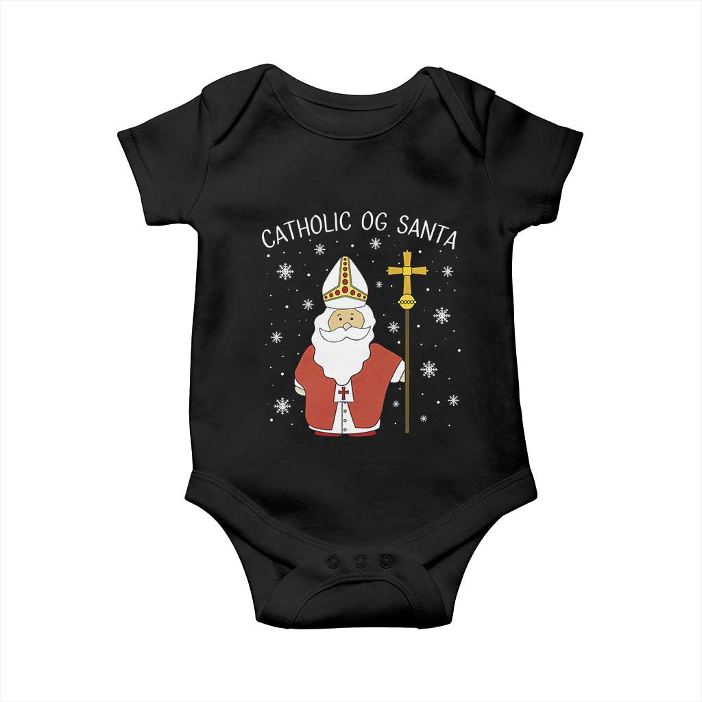 Saint Nicholas Catholic Christmas Baby Onesie TS14 Black Print Your Wear