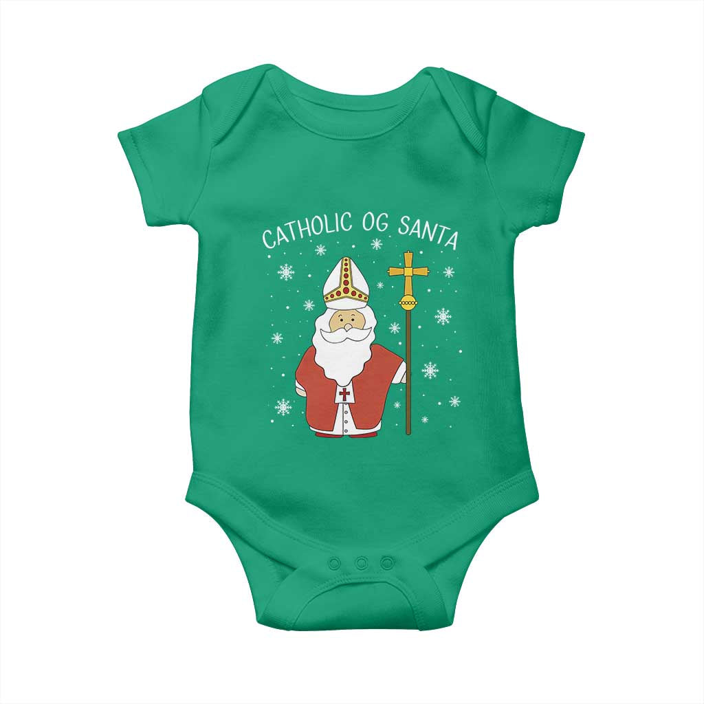 Saint Nicholas Catholic Christmas Baby Onesie TS14 Irish Green Print Your Wear