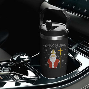 Saint Nicholas Catholic Christmas Flip Straw Tumbler TS14 Print Your Wear