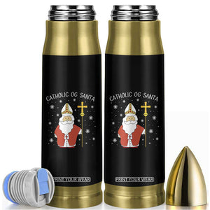 Saint Nicholas Catholic Christmas Bullet Tumbler TS14 Black Print Your Wear