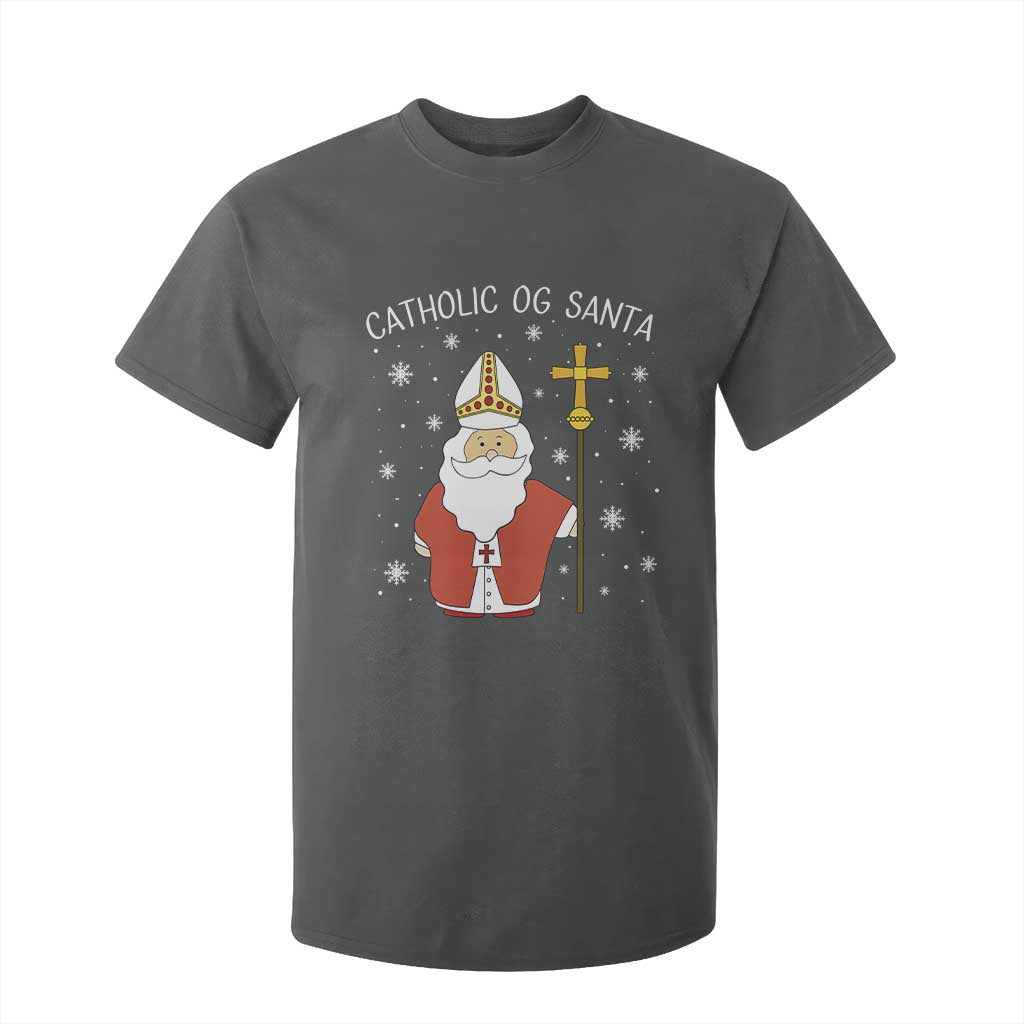 Saint Nicholas Catholic Christmas T Shirt For Kid TS14 Dark Heather Print Your Wear