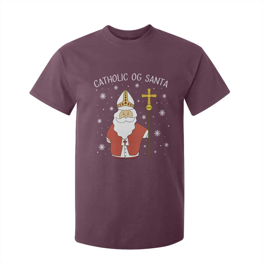 Saint Nicholas Catholic Christmas T Shirt For Kid TS14 Maroon Print Your Wear