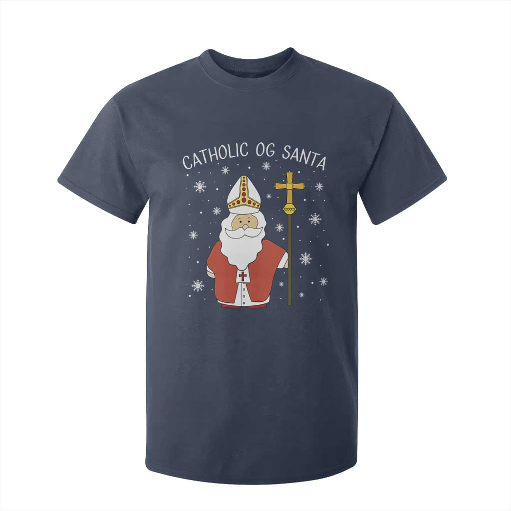 Saint Nicholas Catholic Christmas T Shirt For Kid TS14 Navy Print Your Wear
