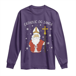 Saint Nicholas Catholic Christmas Long Sleeve Shirt TS14 Purple Print Your Wear