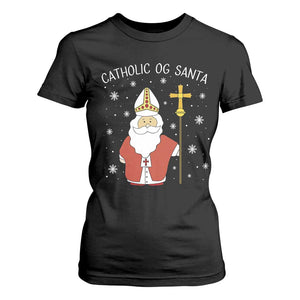 Saint Nicholas Catholic Christmas T Shirt For Women TS14 Black Print Your Wear