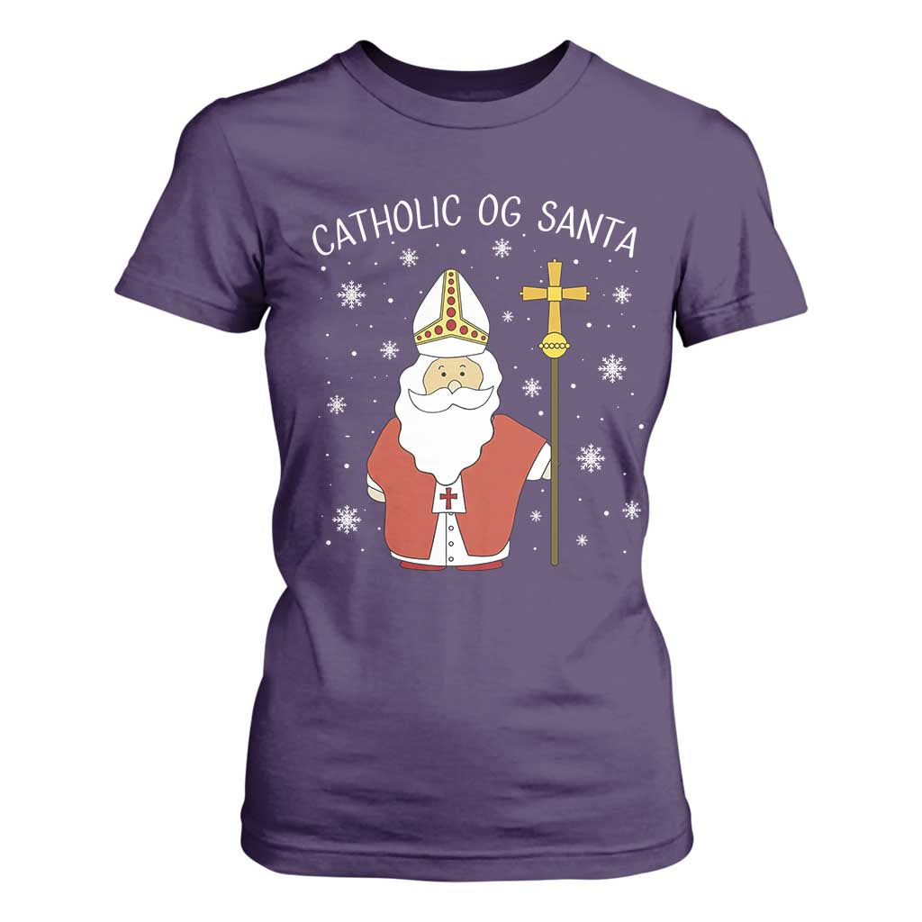 Saint Nicholas Catholic Christmas T Shirt For Women TS14 Purple Print Your Wear