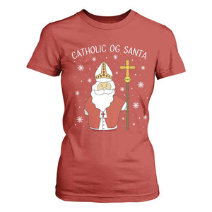 Saint Nicholas Catholic Christmas T Shirt For Women TS14 Red Print Your Wear