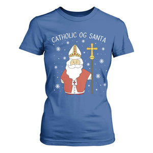Saint Nicholas Catholic Christmas T Shirt For Women TS14 Royal Blue Print Your Wear