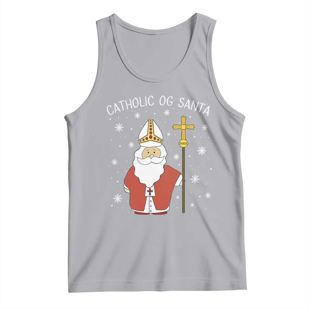 Saint Nicholas Catholic Christmas Tank Top TS14 Athletic Heather Print Your Wear