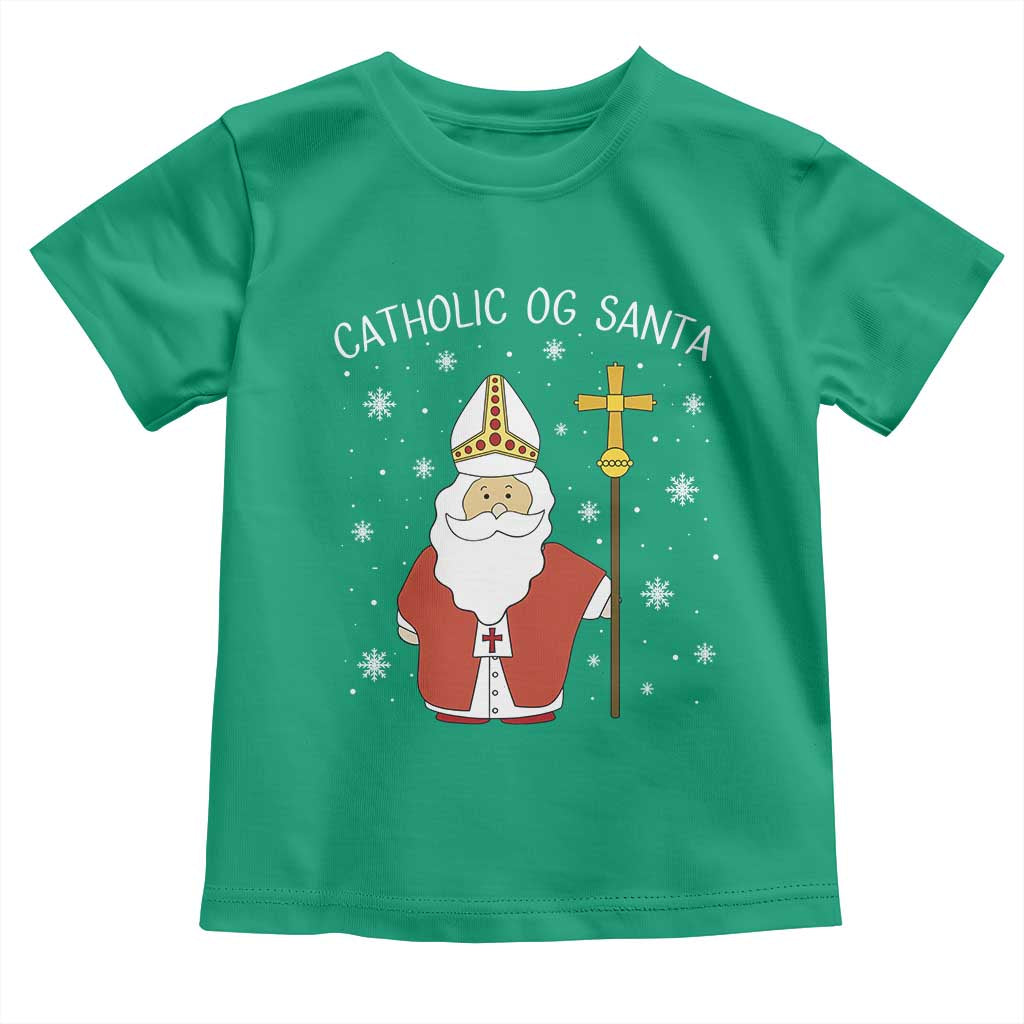 Saint Nicholas Catholic Christmas Toddler T Shirt TS14 Irish Green Print Your Wear