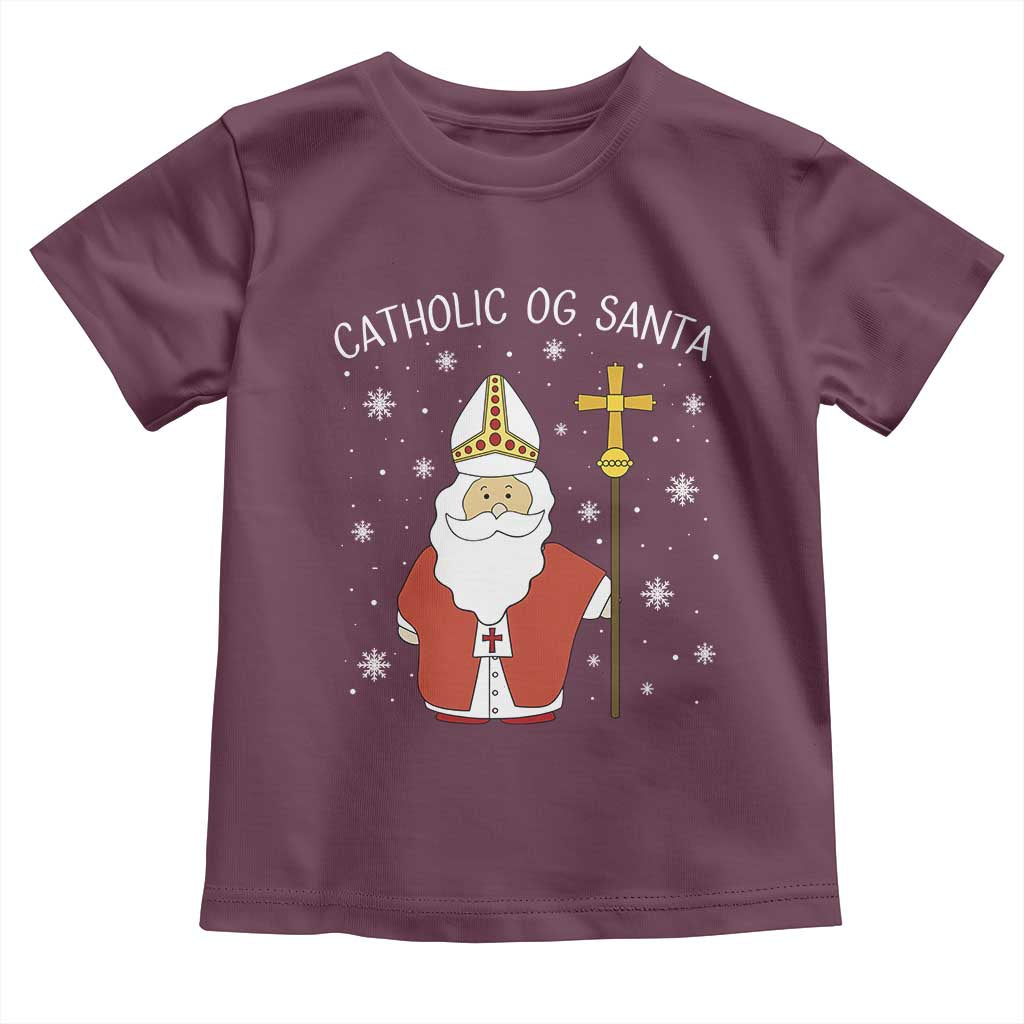 Saint Nicholas Catholic Christmas Toddler T Shirt TS14 Maroon Print Your Wear