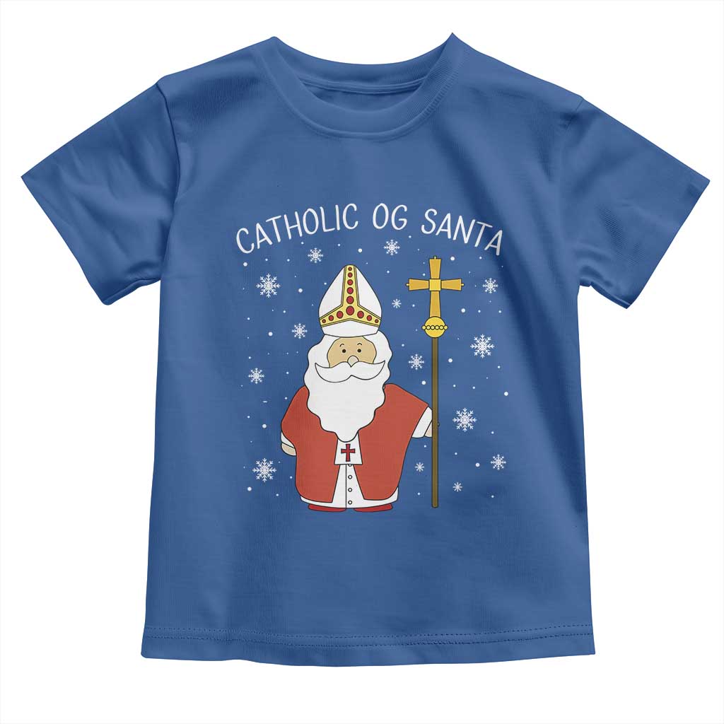 Saint Nicholas Catholic Christmas Toddler T Shirt TS14 Royal Blue Print Your Wear