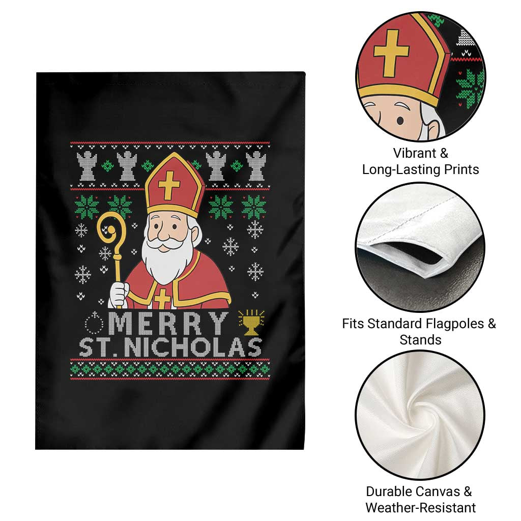 Saint Nicholas Santa Claus Christmas Garden Flag TS14 Print Your Wear