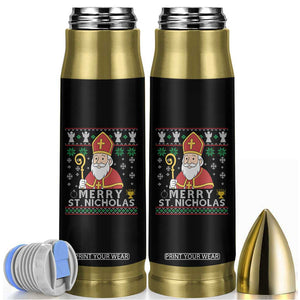 Saint Nicholas Santa Claus Christmas Bullet Tumbler TS14 Black Print Your Wear