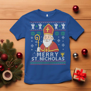 Saint Nicholas Santa Claus Christmas T Shirt TS14 Royal Blue Print Your Wear