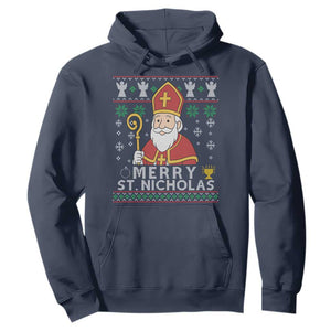 Saint Nicholas Santa Claus Christmas Hoodie TS14 Navy Print Your Wear