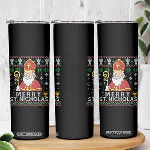 Saint Nicholas Santa Claus Christmas Skinny Tumbler TS14 Print Your Wear