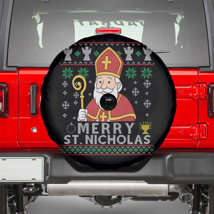 Saint Nicholas Santa Claus Christmas Spare Tire Cover TS14 Black Print Your Wear