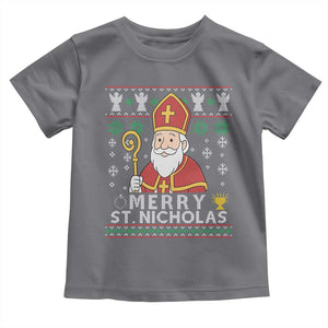 Saint Nicholas Santa Claus Christmas Toddler T Shirt TS14 Charcoal Print Your Wear