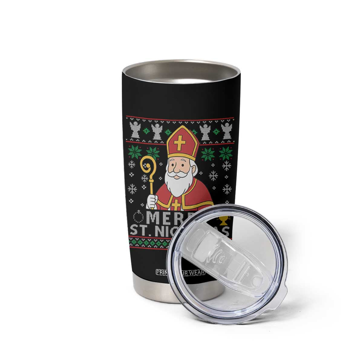 Saint Nicholas Santa Claus Christmas Tumbler Cup TS14 Print Your Wear