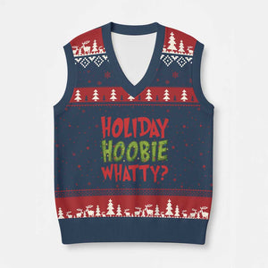 Holiday Hoobie Whatty V-Neck Knit Sweater Vest Funny Xmas Movie Holiday TS14 Navy Red Print Your Wear
