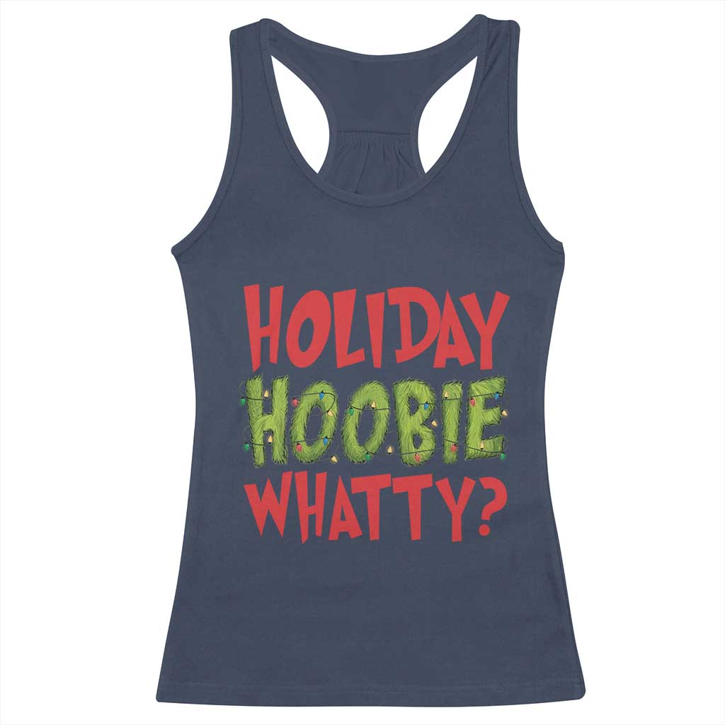 Holiday Hoobie Whatty Racerback Tank Top Funny Christmas Movie Holiday TS14 Navy Print Your Wear