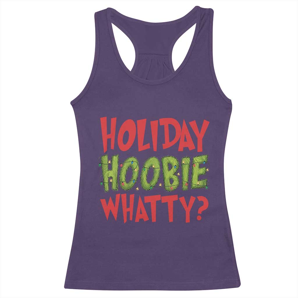 Holiday Hoobie Whatty Racerback Tank Top Funny Christmas Movie Holiday TS14 Purple Print Your Wear