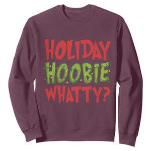 Holiday Hoobie Whatty Sweatshirt Funny Christmas Movie Holiday TS14 Maroon Print Your Wear