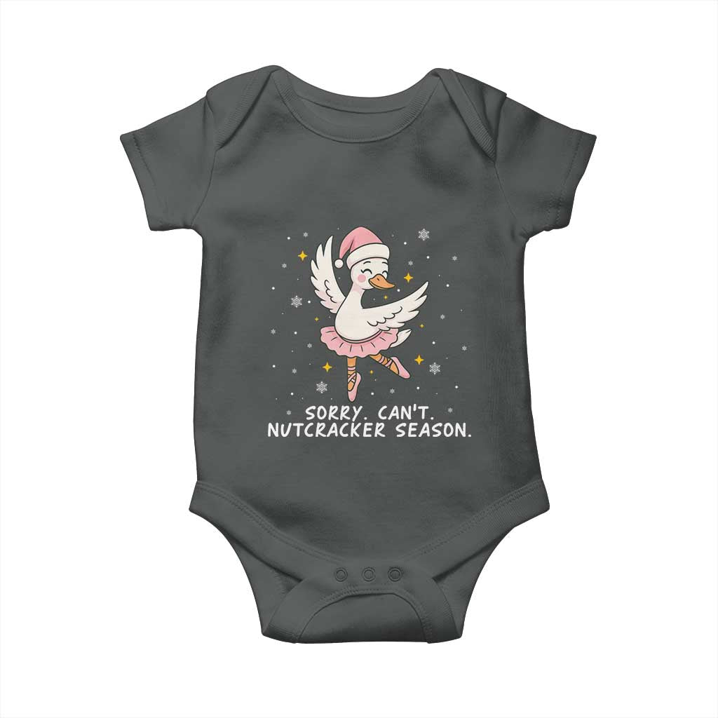 Nutcracker Goose Ballet Christmas Baby Onesie TS14 Dark Heather Print Your Wear
