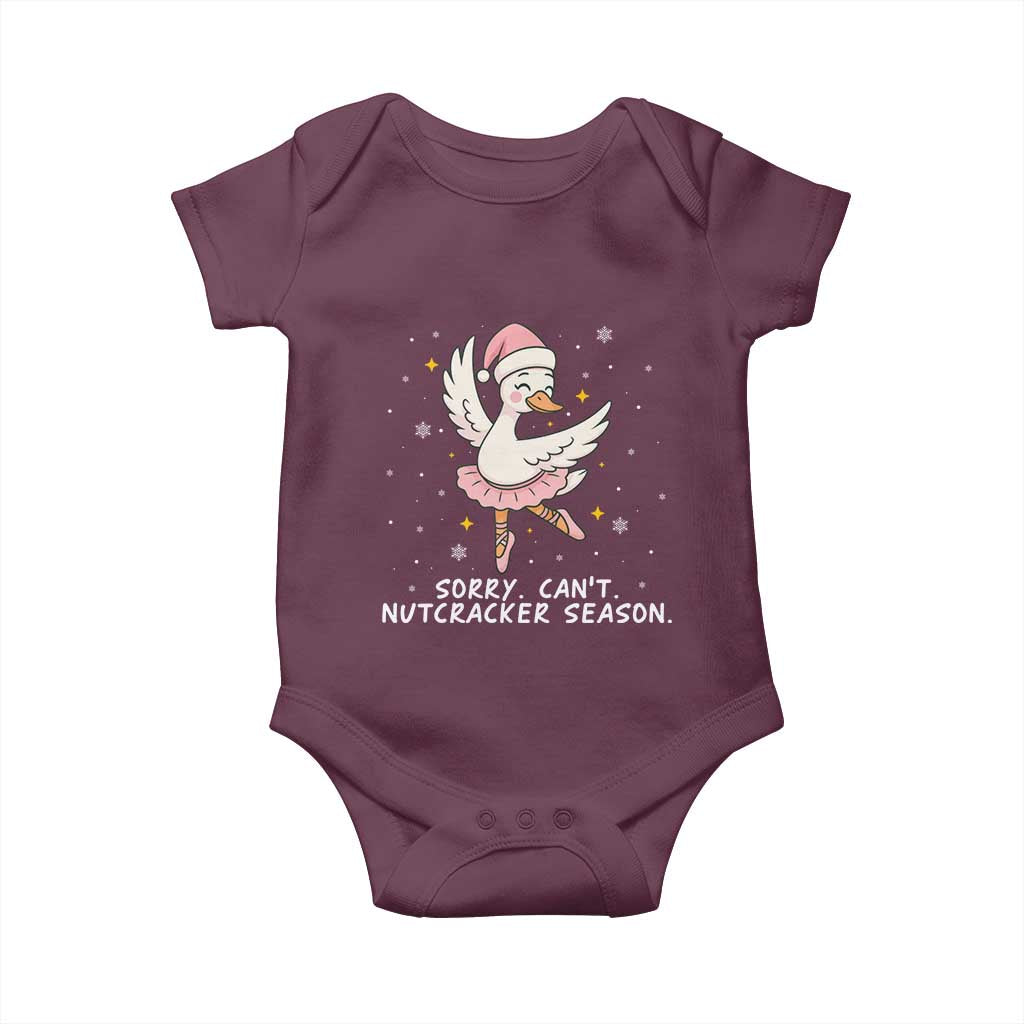 Nutcracker Goose Ballet Christmas Baby Onesie TS14 Maroon Print Your Wear