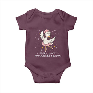 Nutcracker Goose Ballet Christmas Baby Onesie TS14 Maroon Print Your Wear