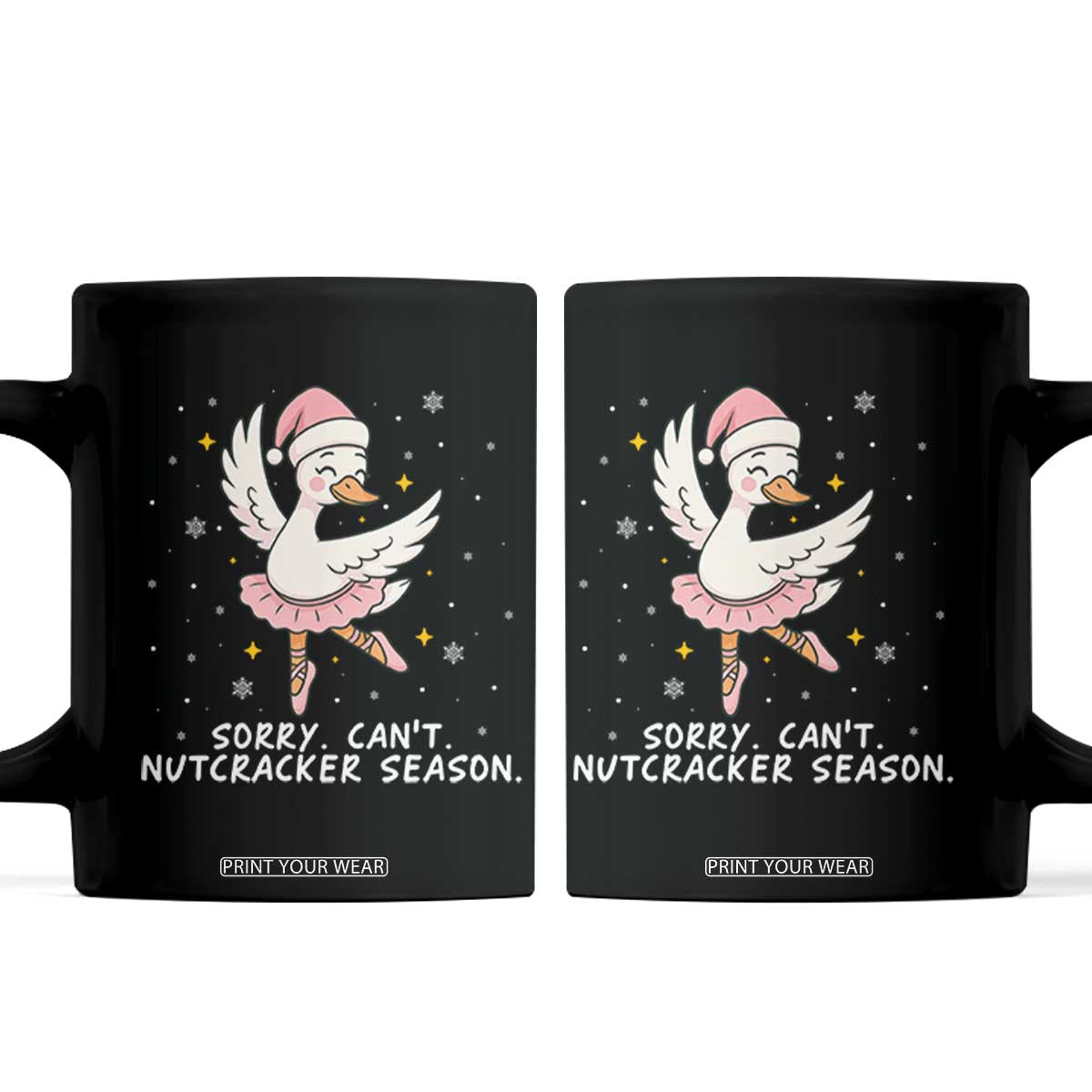 Nutcracker Goose Ballet Christmas Coffee Mug TS14 Black Print Your Wear