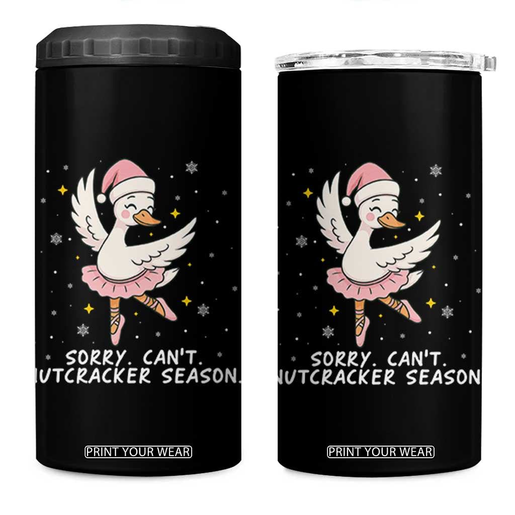 Nutcracker Goose Ballet Christmas 4 in 1 Can Cooler Tumbler TS14 One Size: 16 oz Black Print Your Wear