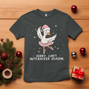 Nutcracker Goose Ballet Christmas T Shirt TS14 Dark Heather Print Your Wear