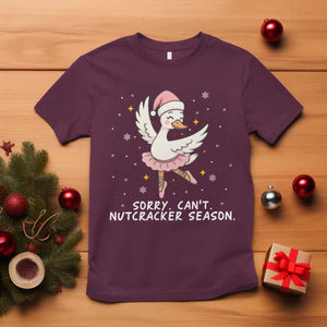 Nutcracker Goose Ballet Christmas T Shirt TS14 Maroon Print Your Wear