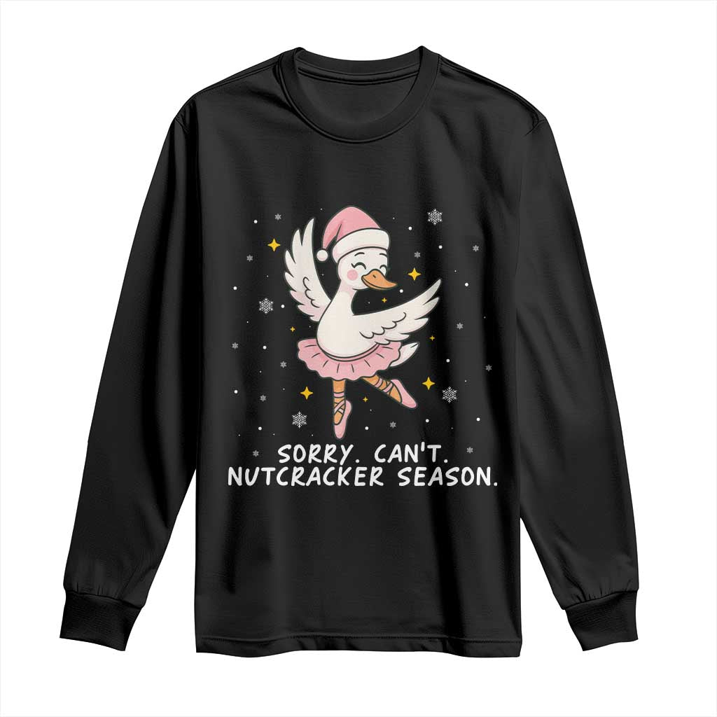 Nutcracker Goose Ballet Christmas Long Sleeve Shirt TS14 Black Print Your Wear