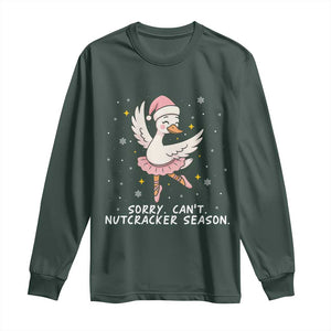 Nutcracker Goose Ballet Christmas Long Sleeve Shirt TS14 Dark Forest Green Print Your Wear