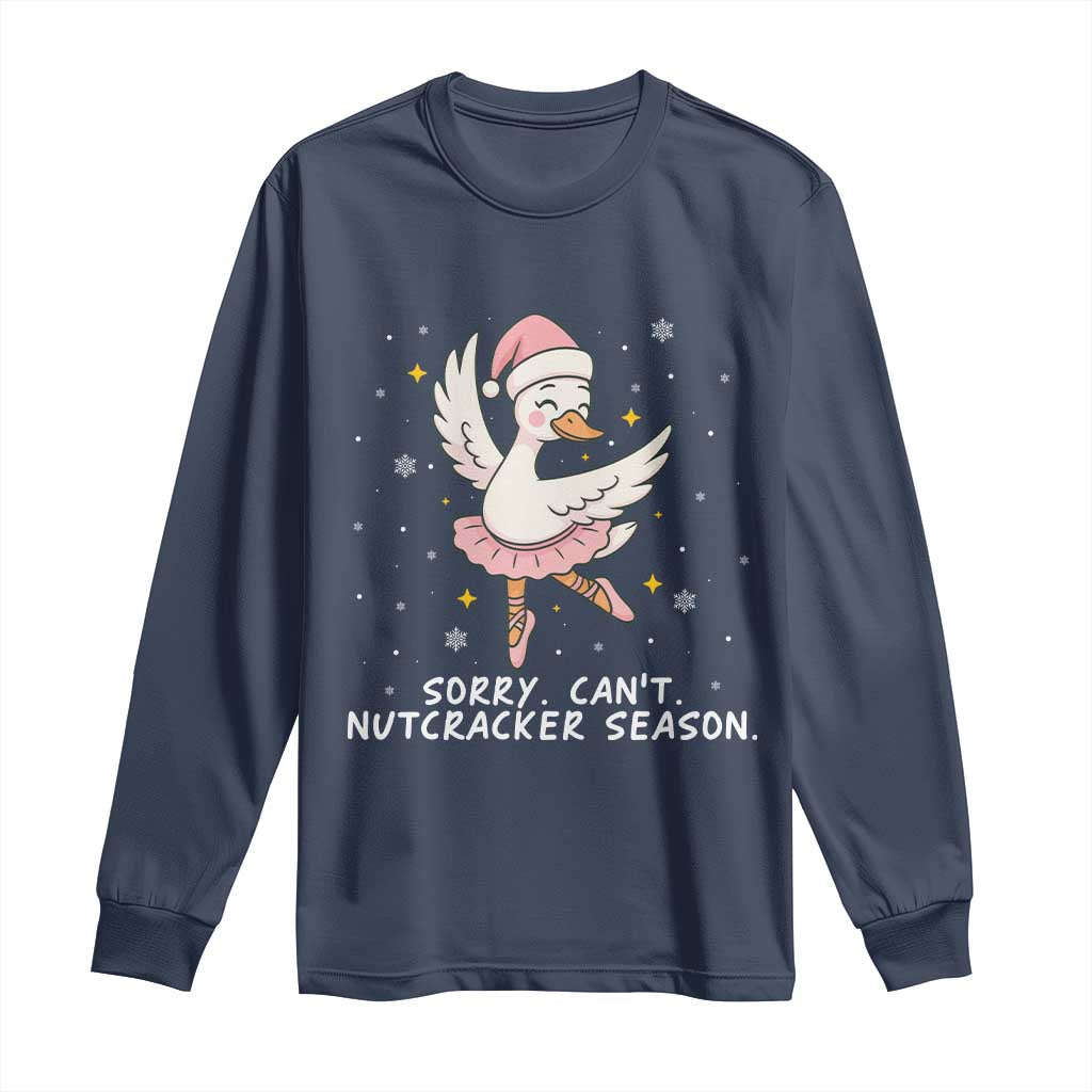 Nutcracker Goose Ballet Christmas Long Sleeve Shirt TS14 Navy Print Your Wear