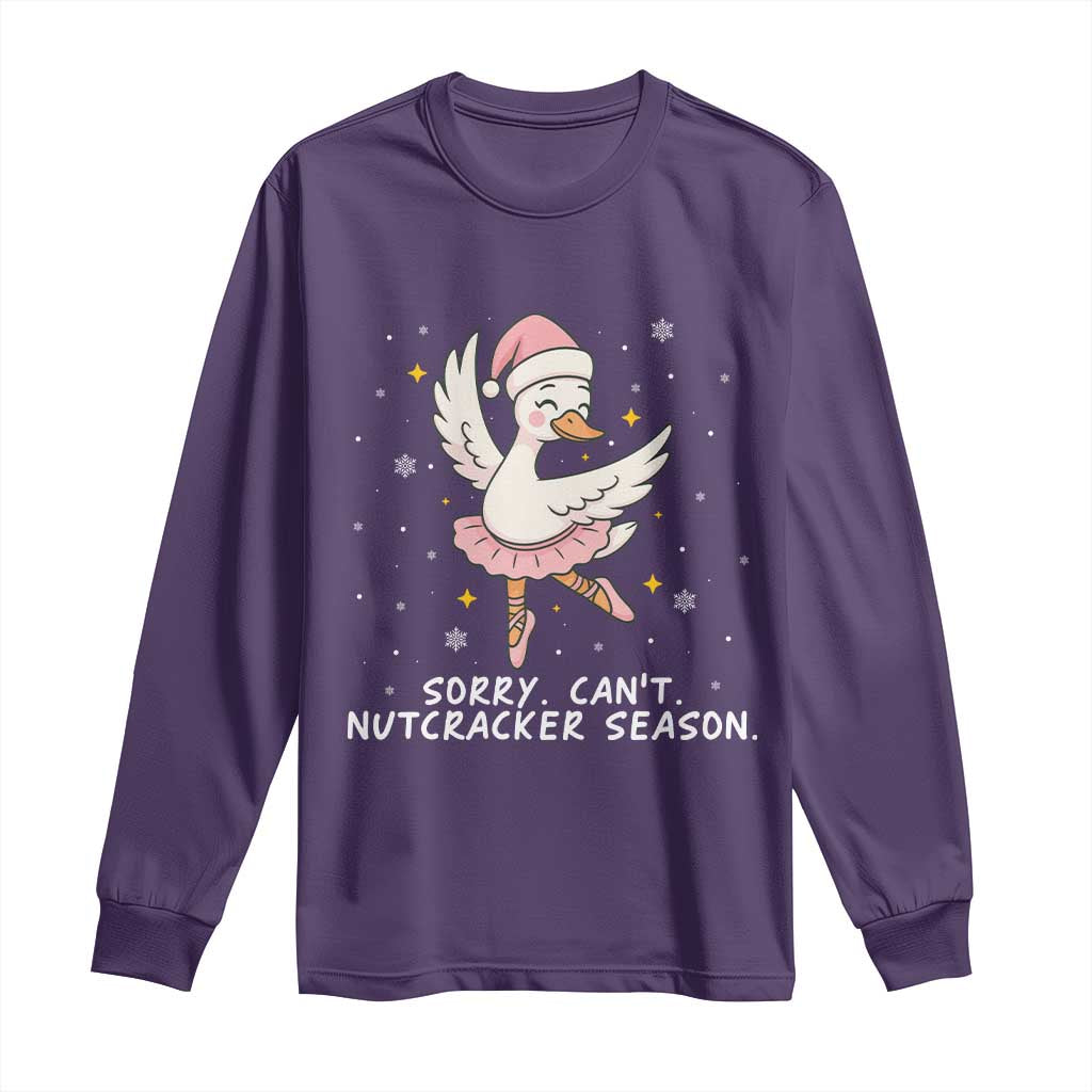 Nutcracker Goose Ballet Christmas Long Sleeve Shirt TS14 Purple Print Your Wear