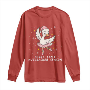 Nutcracker Goose Ballet Christmas Long Sleeve Shirt TS14 Red Print Your Wear