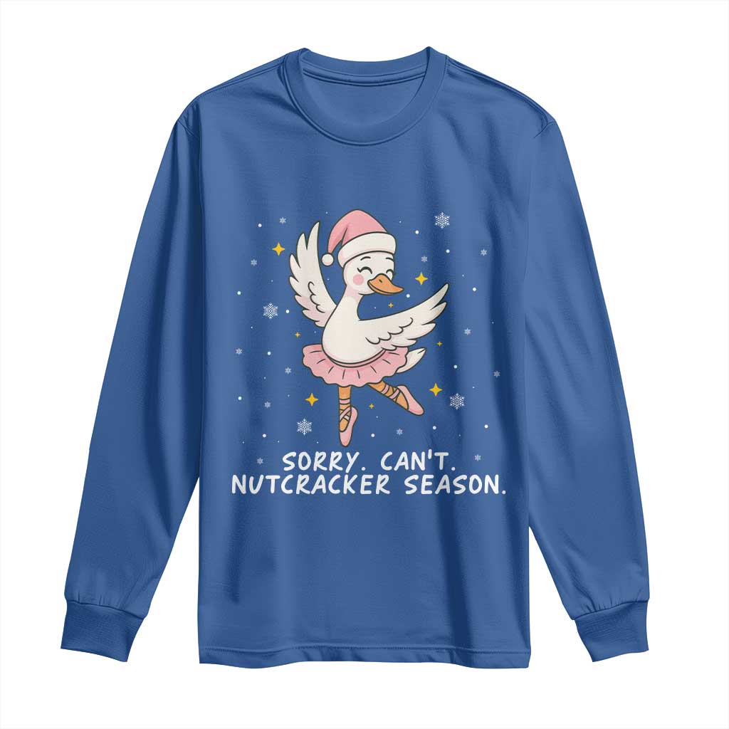 Nutcracker Goose Ballet Christmas Long Sleeve Shirt TS14 Royal Blue Print Your Wear