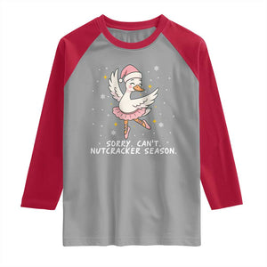 Nutcracker Goose Ballet Christmas Raglan Shirt TS14 Sport Gray Red Print Your Wear