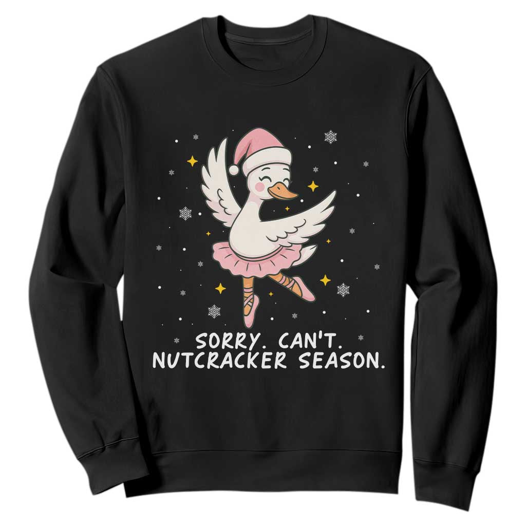 Nutcracker Goose Ballet Christmas Sweatshirt TS14 Black Print Your Wear