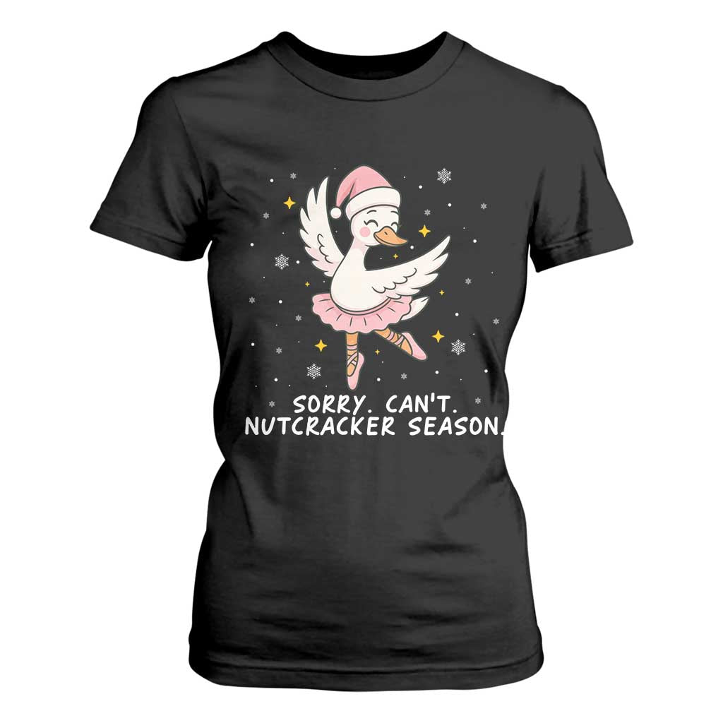 Nutcracker Goose Ballet Christmas T Shirt For Women TS14 Black Print Your Wear
