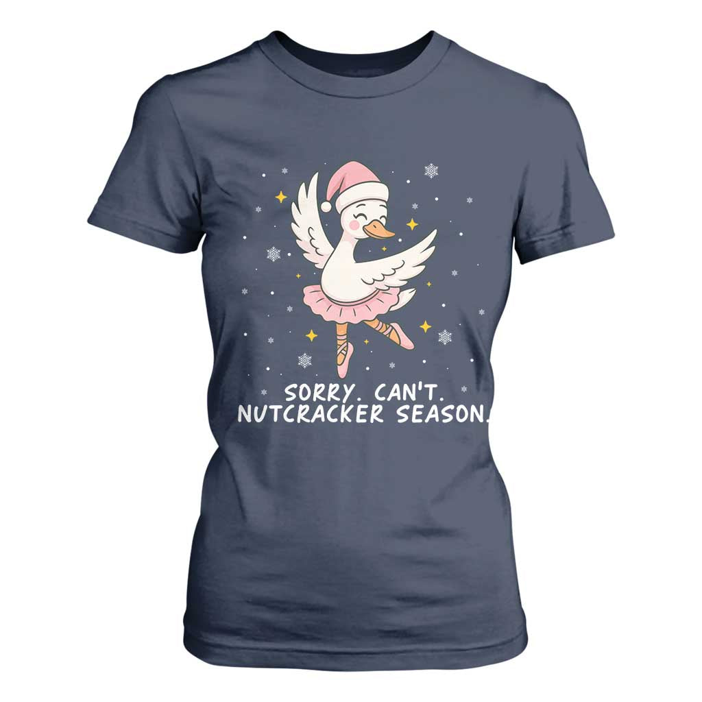 Nutcracker Goose Ballet Christmas T Shirt For Women TS14 Navy Print Your Wear