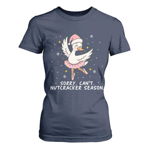 Nutcracker Goose Ballet Christmas T Shirt For Women TS14 Navy Print Your Wear